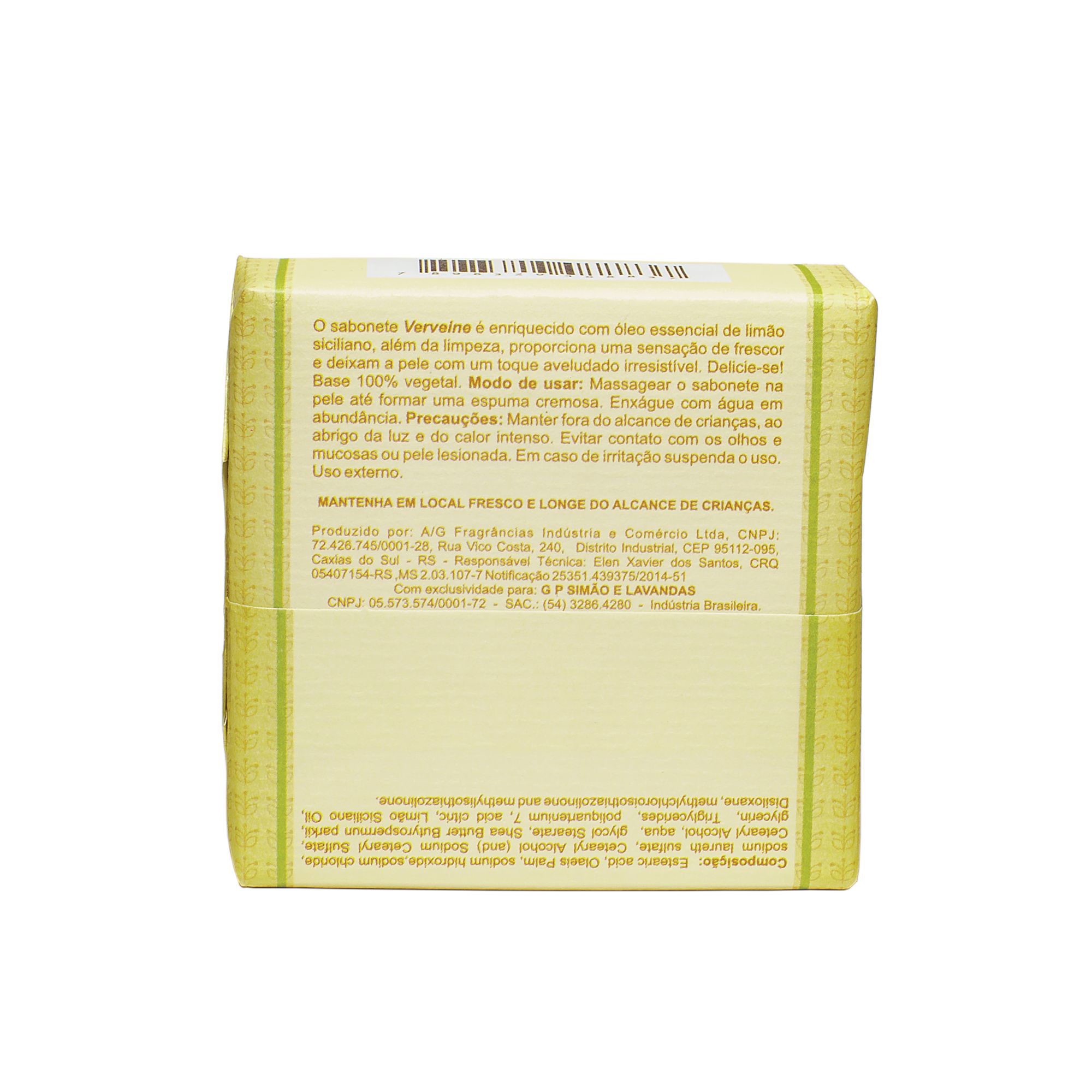 Sabonete Barra Verveine 120g - Le Jardin - Parque de Lavanda