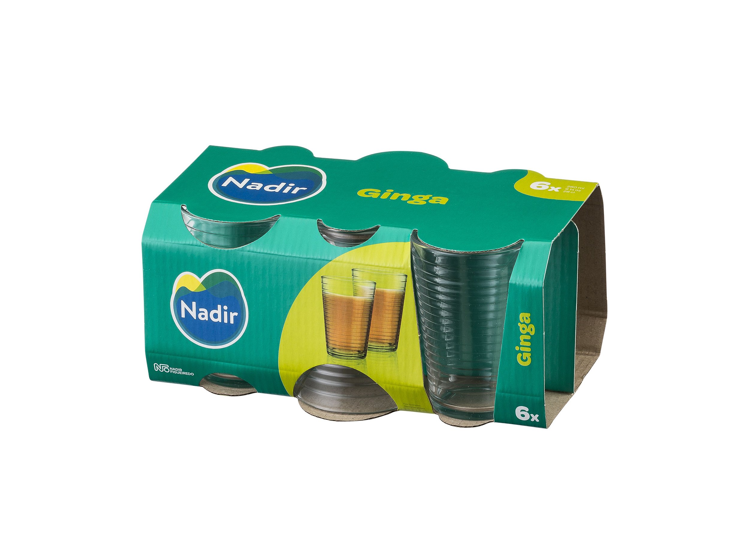 JOGO DE COPO GINGA 265ML COM 6 UNIDADES - CAIXA COM 08 JOGOS NADIR