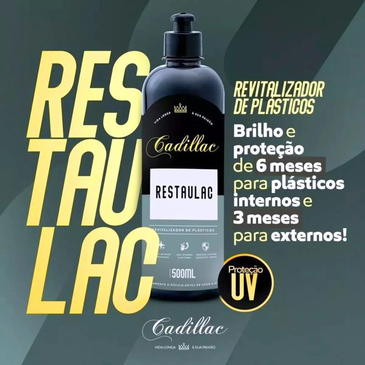 RESTAULAC REVITALIZADOR DE PLASTICOS 500ML - CADILLAC - 500 Pro