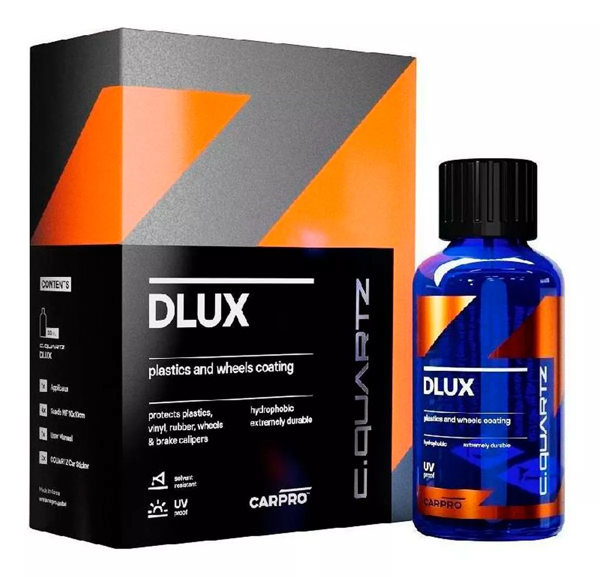CQUARTZ DLUX KIT COATING PARA PLÁSTICOS 100ML - CARPRO - 500 Pro
