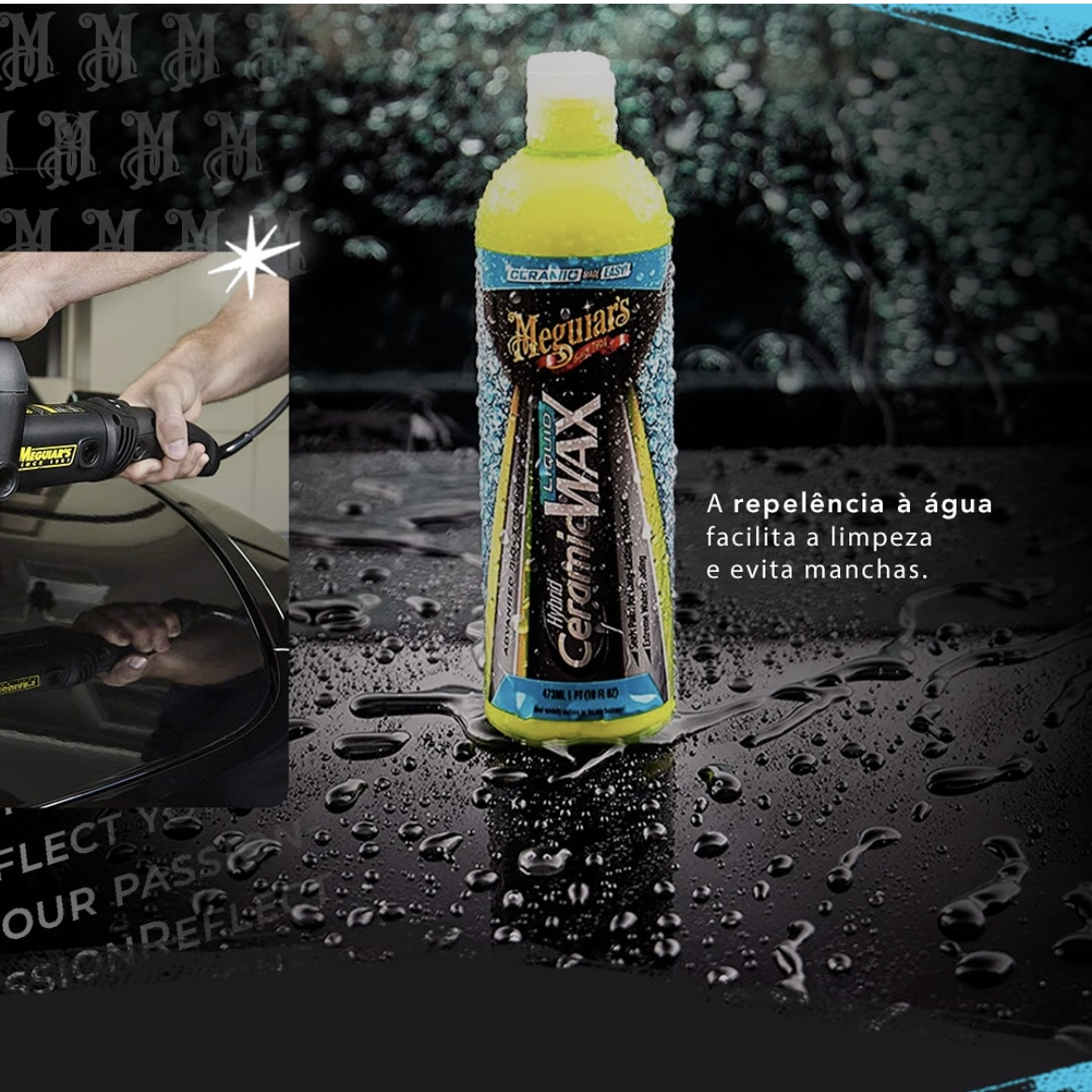 MEGUIARS CERA LÍQUIDA HYBRID CERAMIC WAX 473ML - 500 Pro Produtos