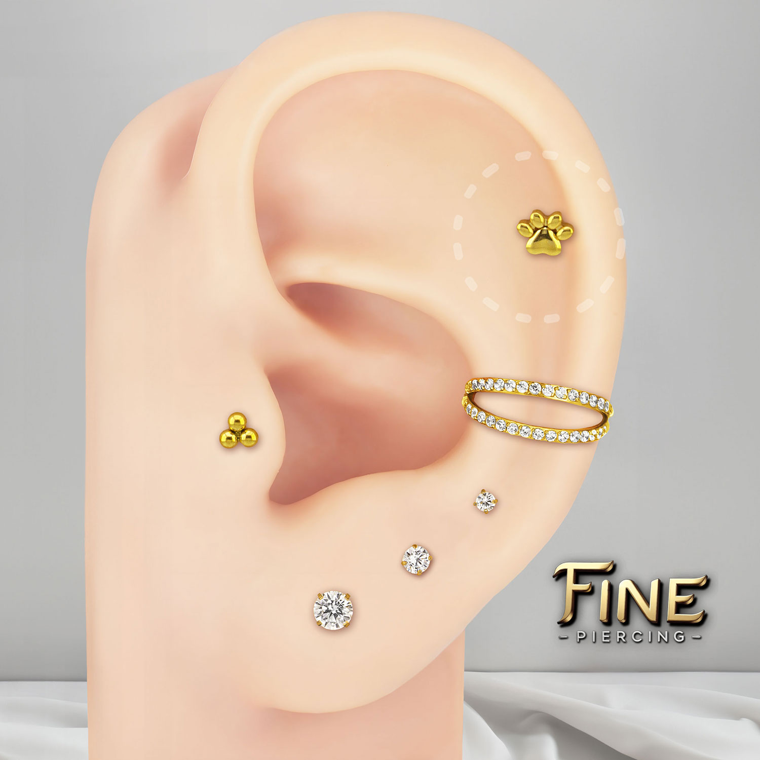 Piercing Cerchio Con Segmento E Chiusura A Perno In Titanio - Foto 10