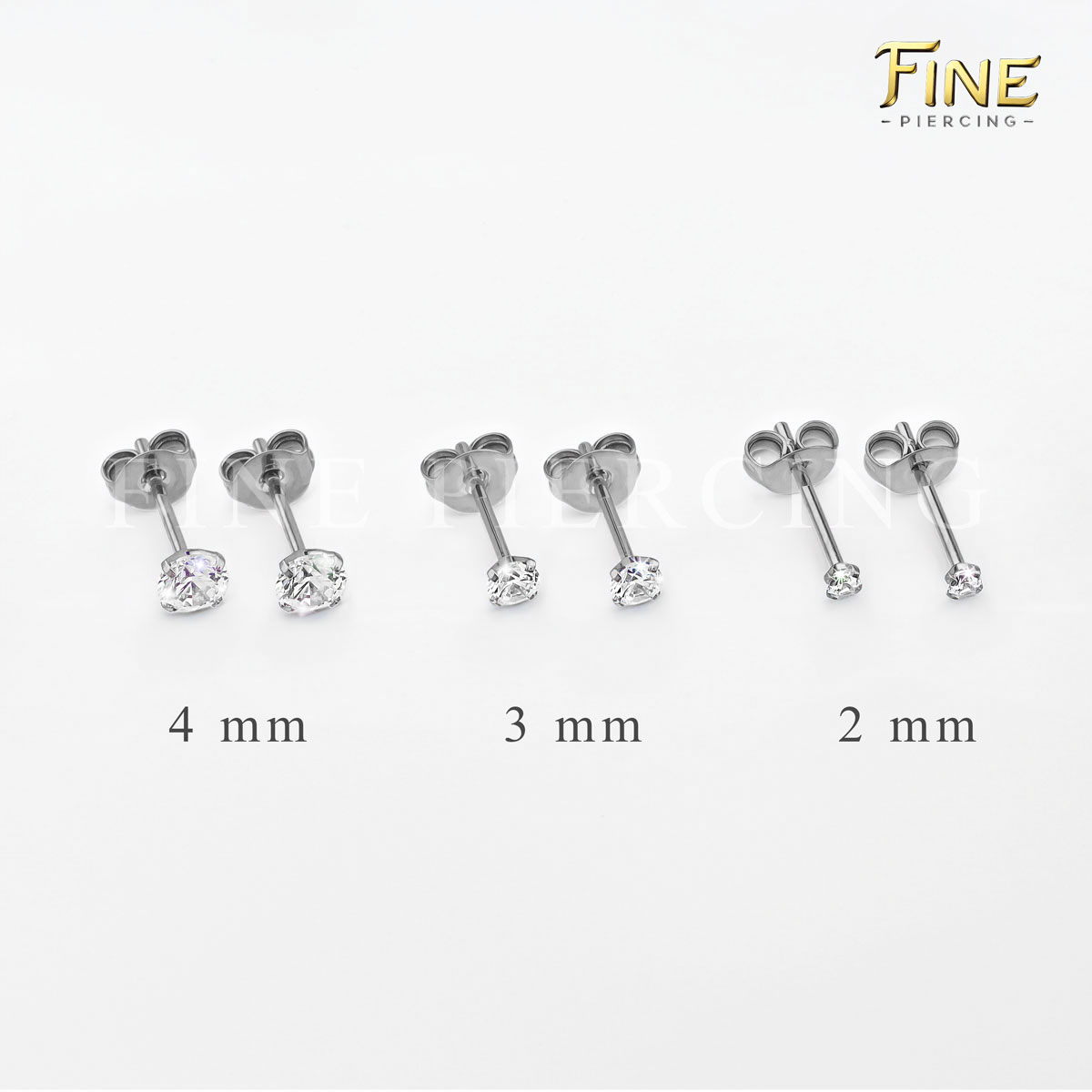 Brinco Ponto de Luz de Titânio com Zircônia