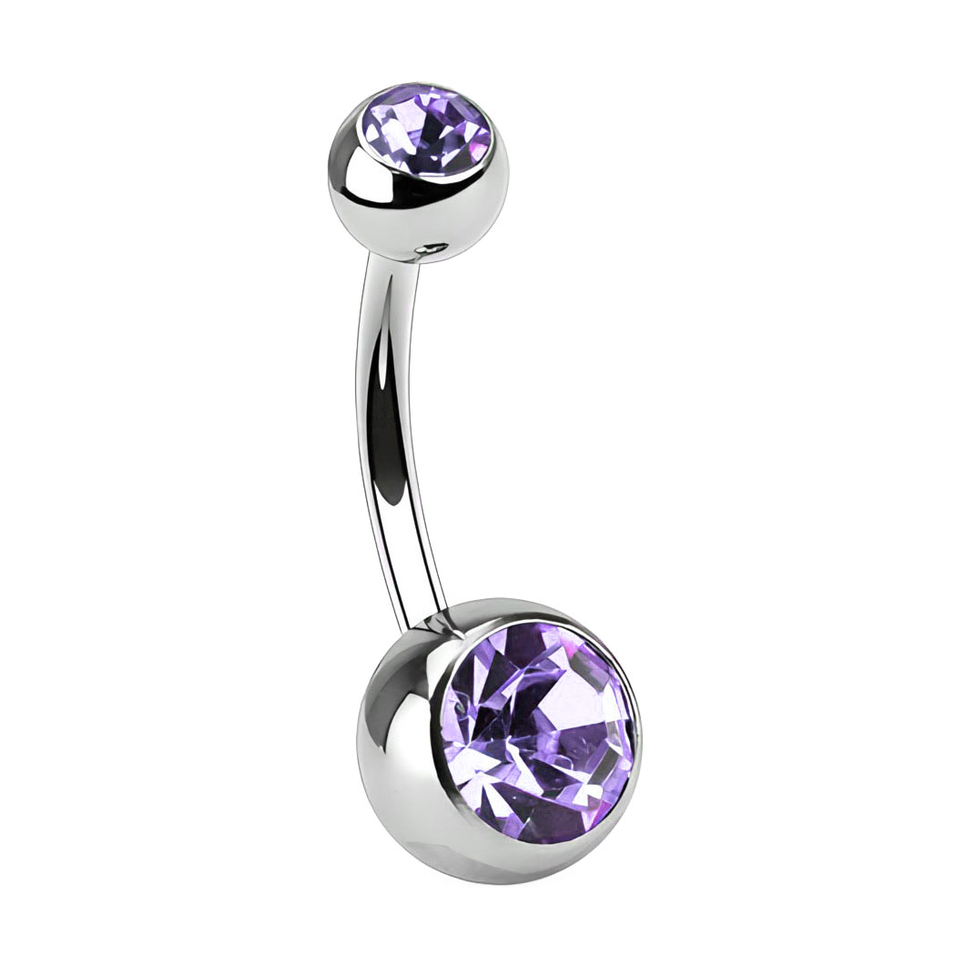 Piercing no umbigo, Piercing no umbigo, Anel no umbigo, Jóias na moda, Flor  de aço inoxidável, 14g, roxo - AliExpress