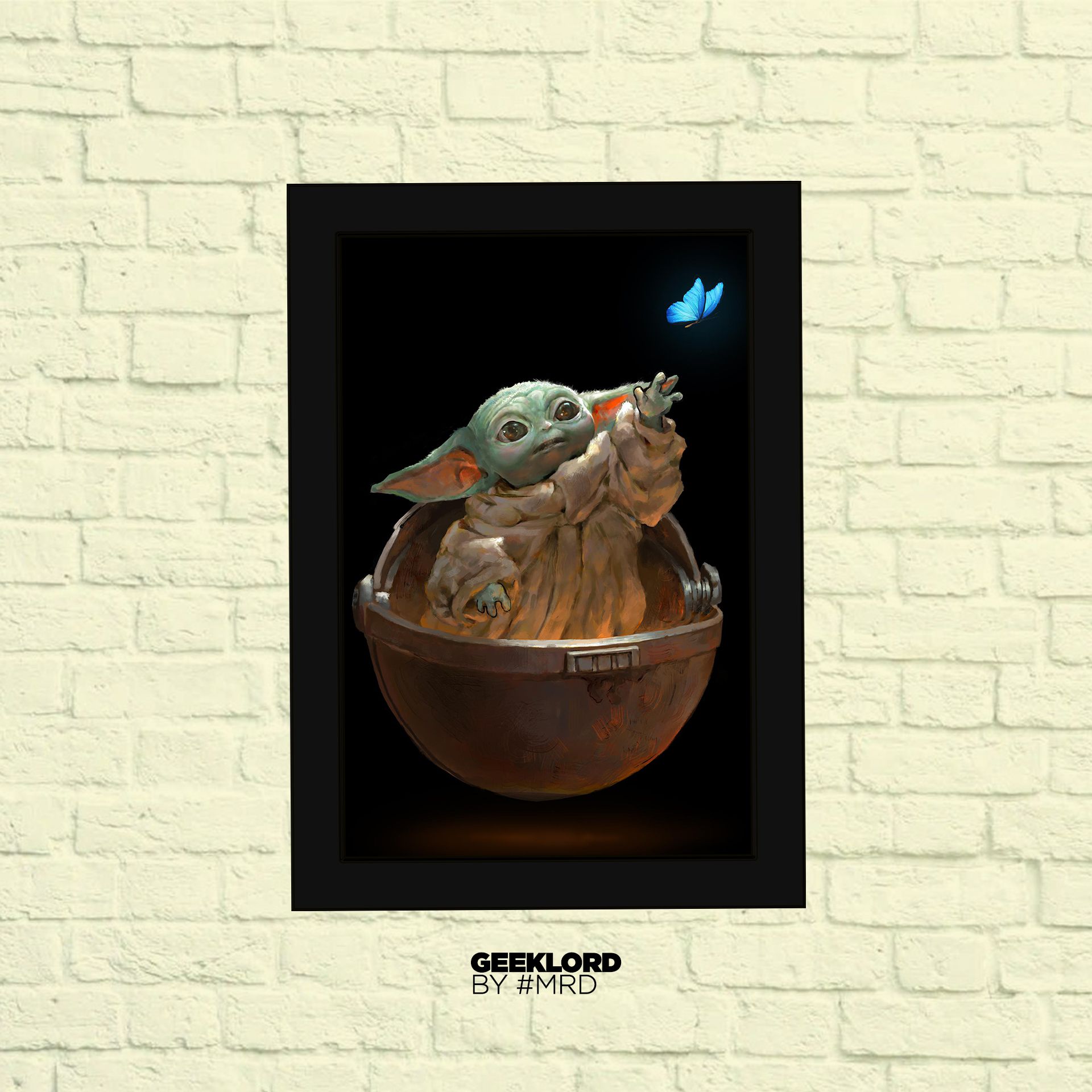 Quadro decorativo poster jogo baby yoda