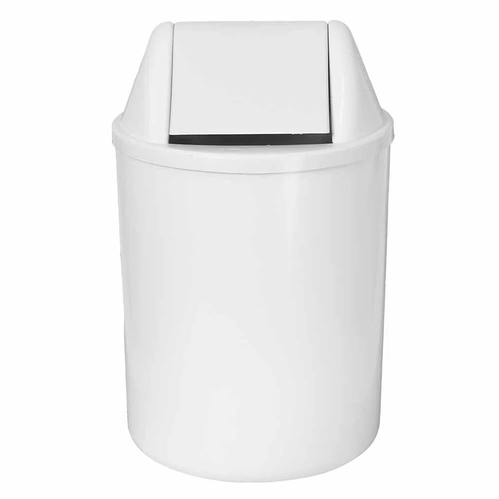 Pongottodo Basculante 15 Litri – Secchio Con Coperchio A Ribalta Per Alimenti – Bianco - 2