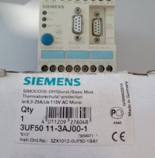 3UF50113AJ001, Unidade básica SIMOCODE DP, Interface PROFIBUS DP 1,5 ...