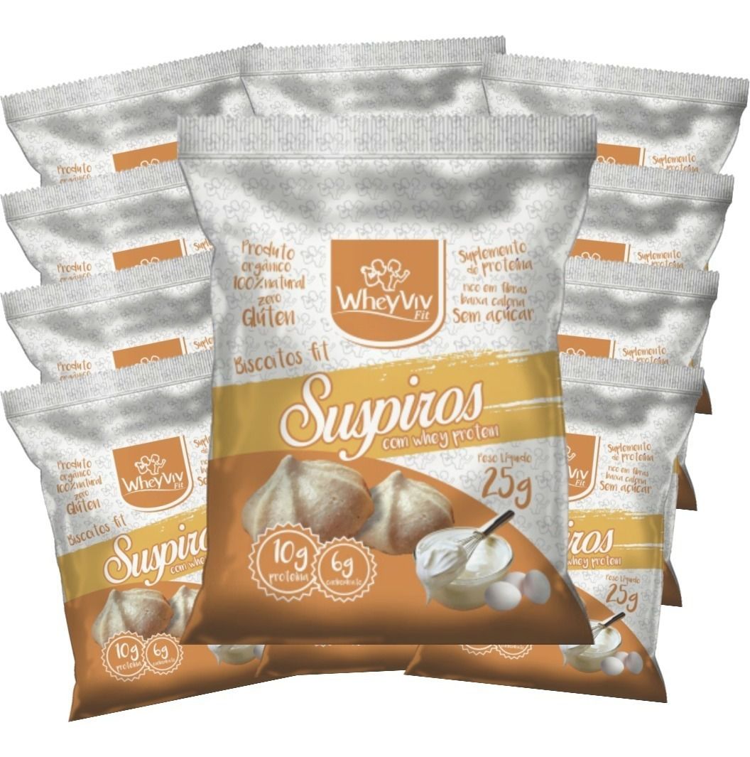 20x Suspiro Orgânico Sem Glúten Zero Açúcar - Wheyviv Fit - Fast  Suplementos importados e nacionais melhores preços e marcas