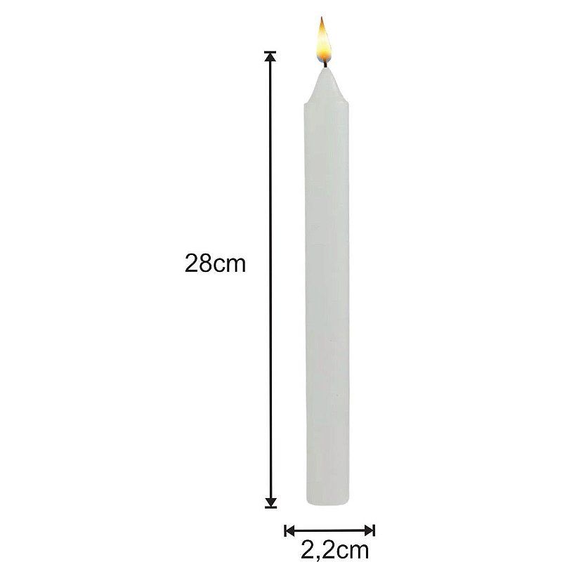 Kit de 6 Velas Para Castiçal Brancas - Ilumine Seu Espaço com Elegância ...