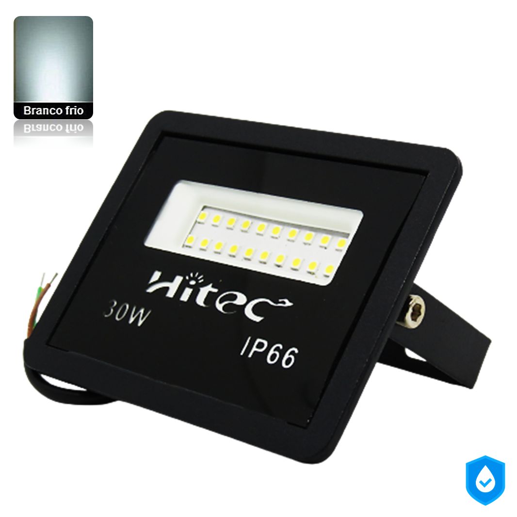 Mini Refletor LED 30W Branco Frio IP66 - Econômico - BENLUZ- Especialistas  em Iluminação