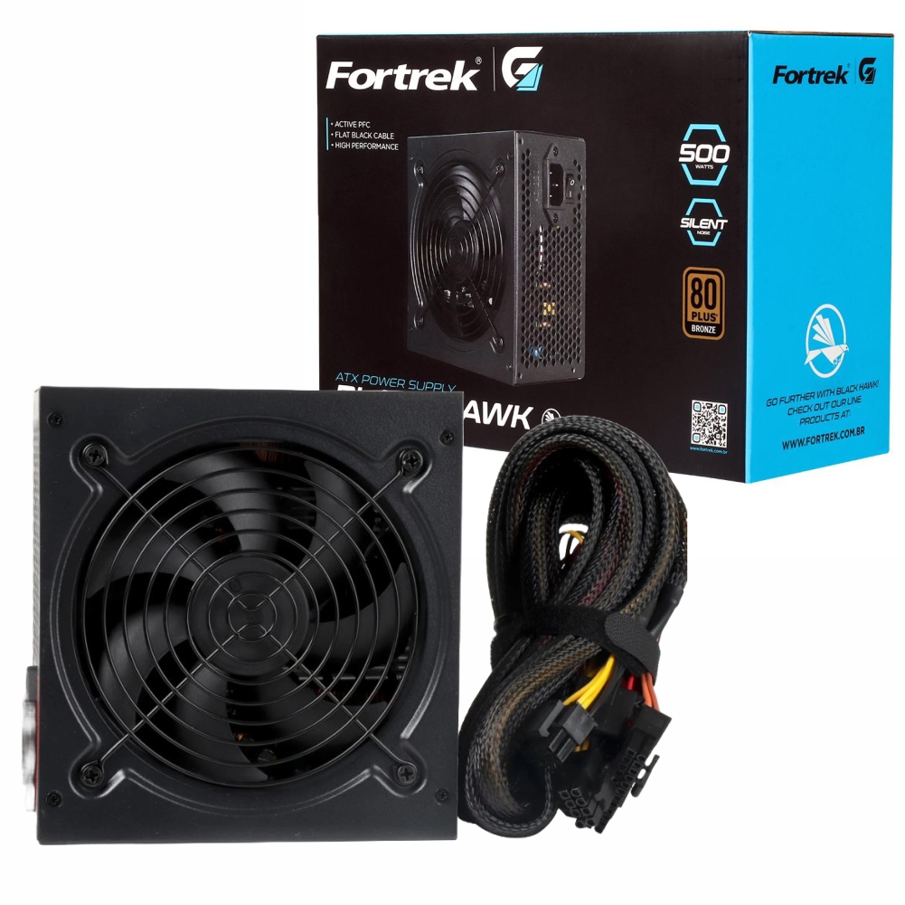 Fonte Gamemax GS600, 600W, 80 Plus White, PFC Ativo