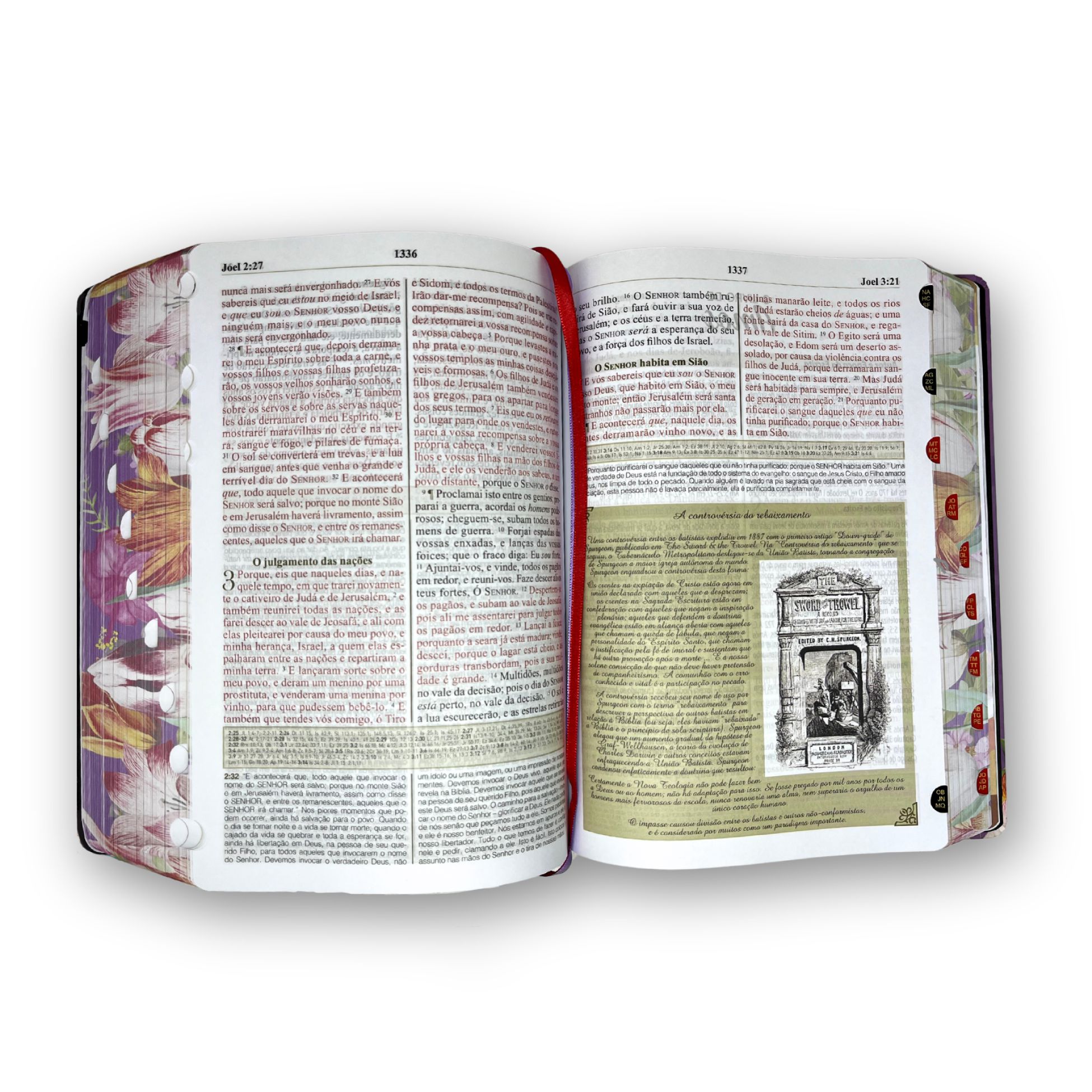 Biblia De Estudo Spurgeon Floral BKJ 1611 Índice Letra Grande Bvbooks Gospel Commerce
