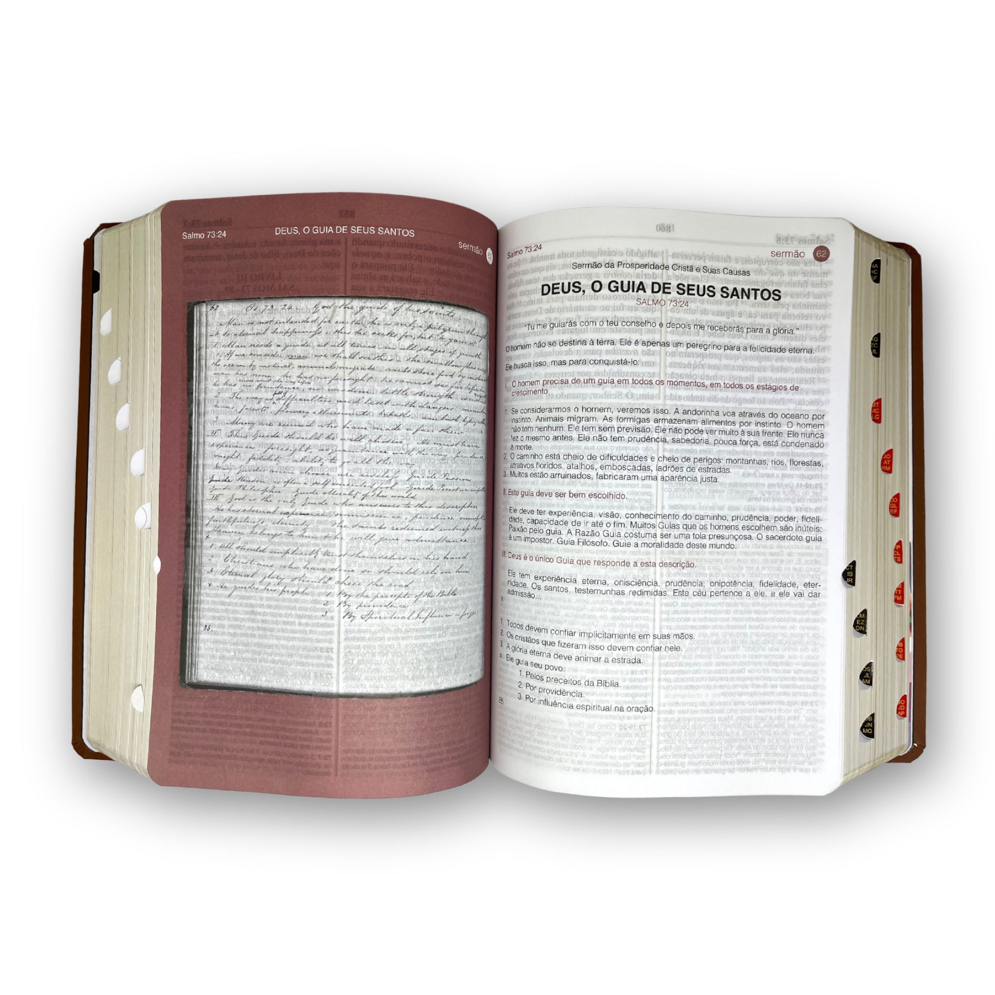 Bíblia De Estudo Spurgeon Marrom/Preto BKJ 1611 Índice Letra Grande Gospel Commerce Sua