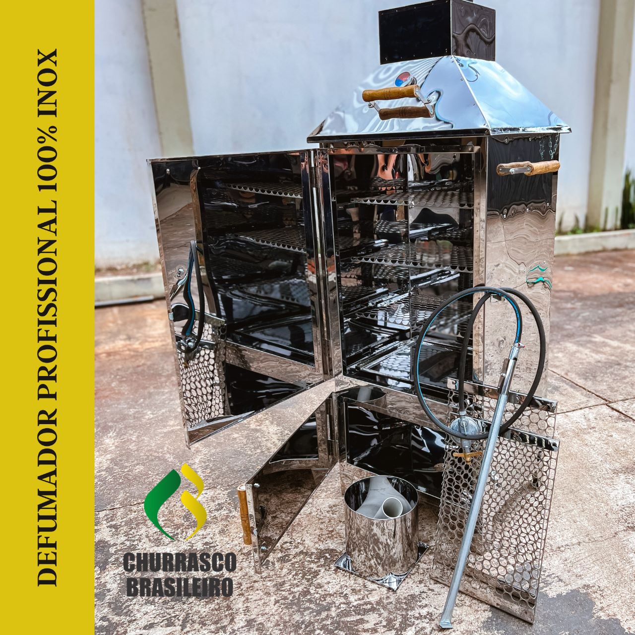 Defumador Profissional D-1000 Inox 5 Bandejas Com Kit Gás ...