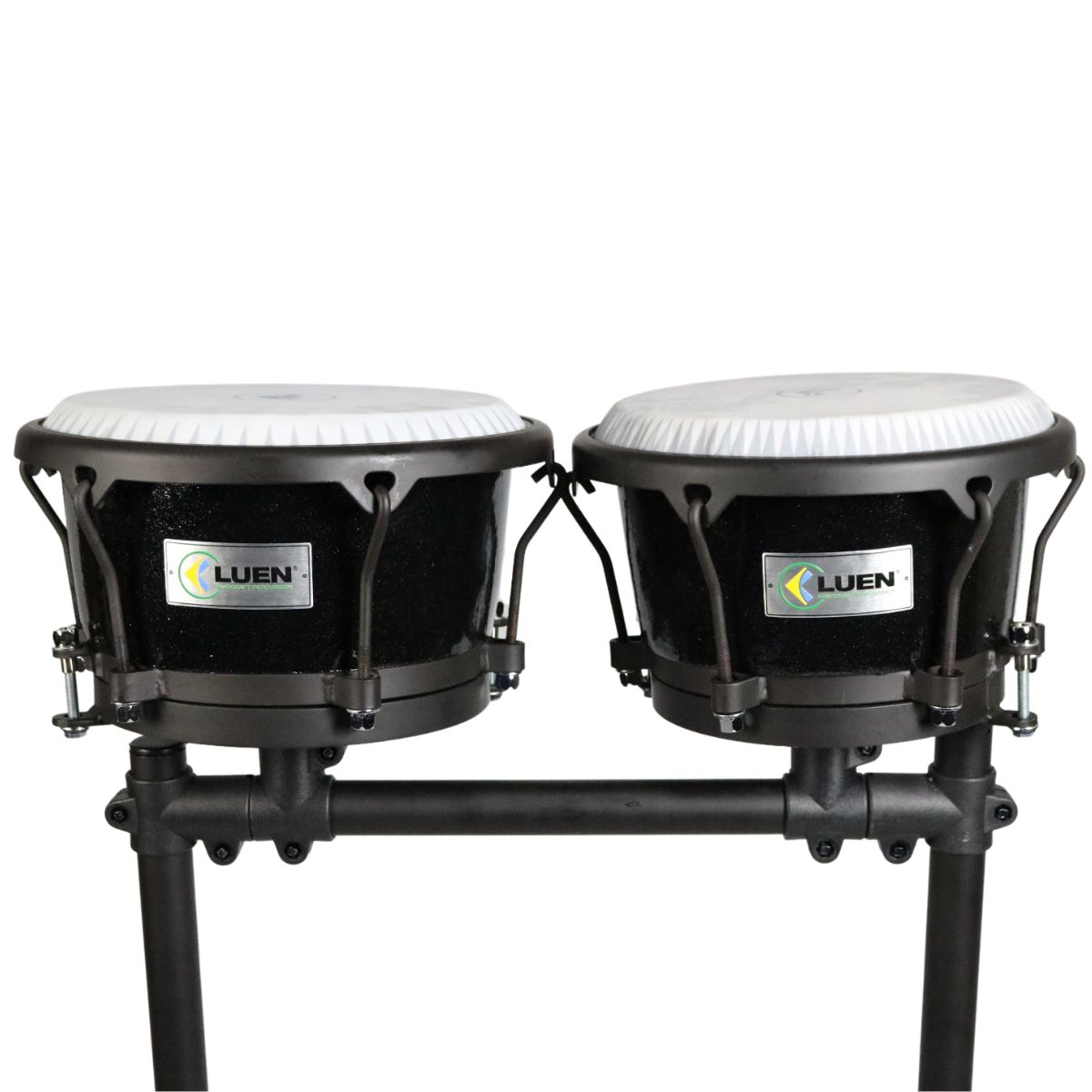 Conga Compacta Luen 10,5 e 11,5 Par Preta c/ Rack Instrumentos de