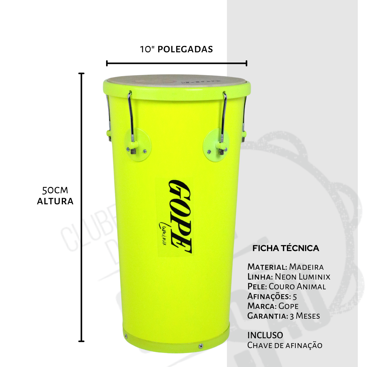 Rebolo Instrumento Tantan Rebolo Gope 10