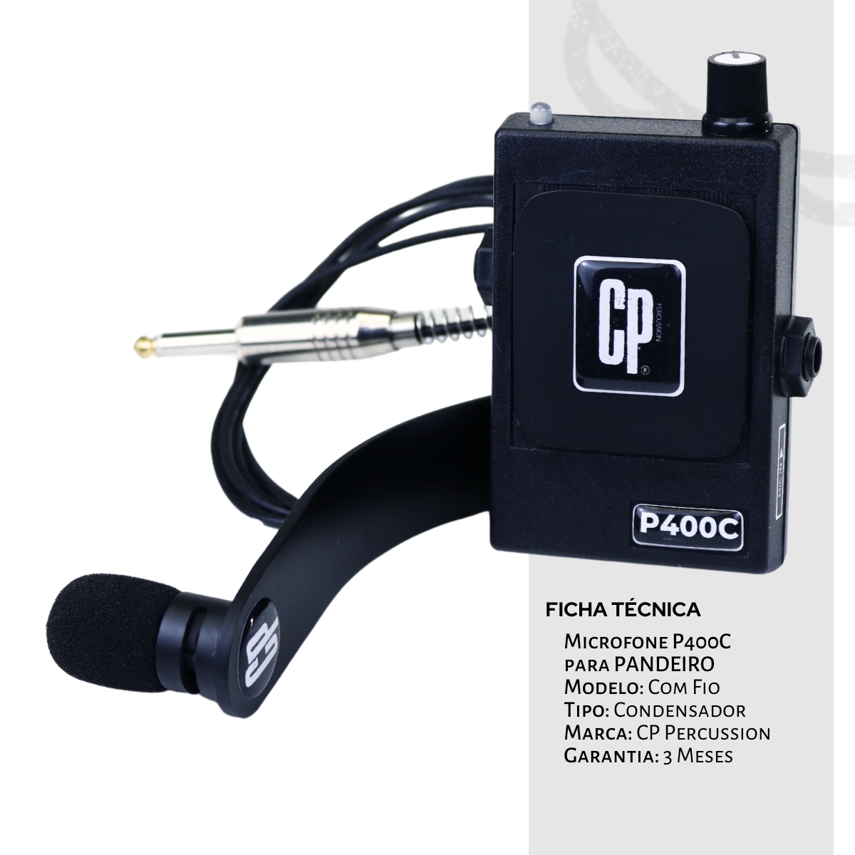 Microfone P400C Pandeiro Condensador CP Percussion - Clube da
