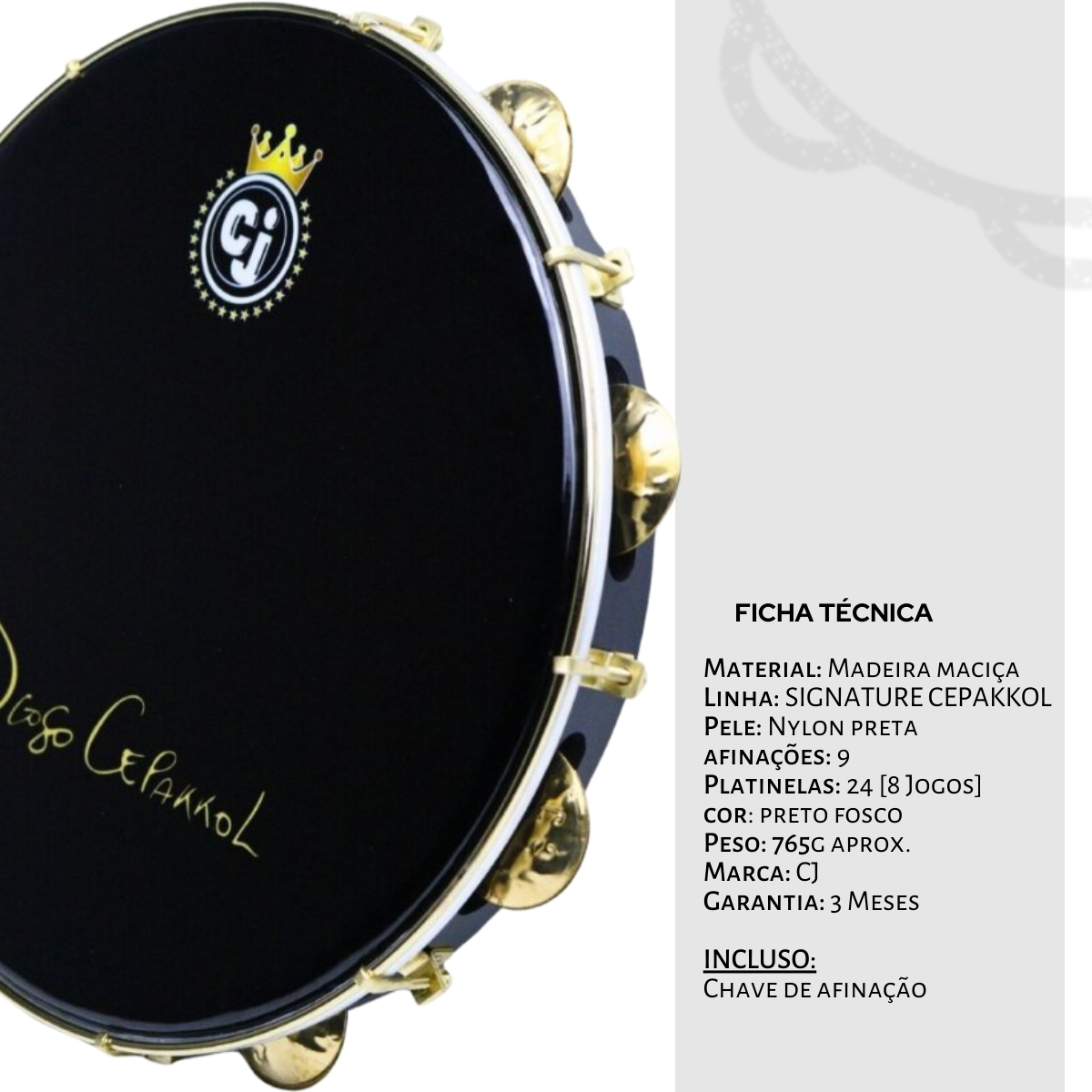 Pandeiro CJ 13