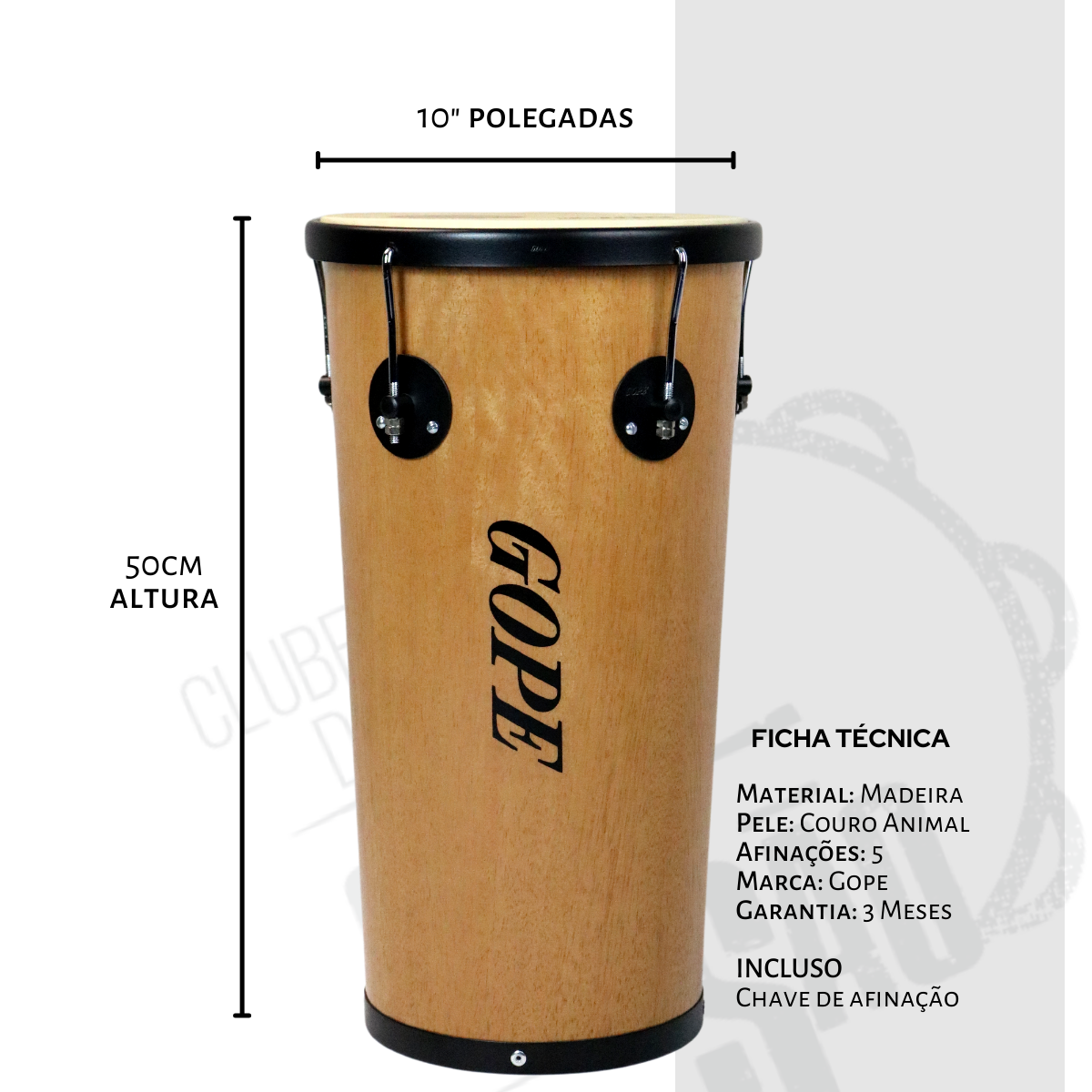 Rebolo Instrumento Tantan Rebolo Gope 10