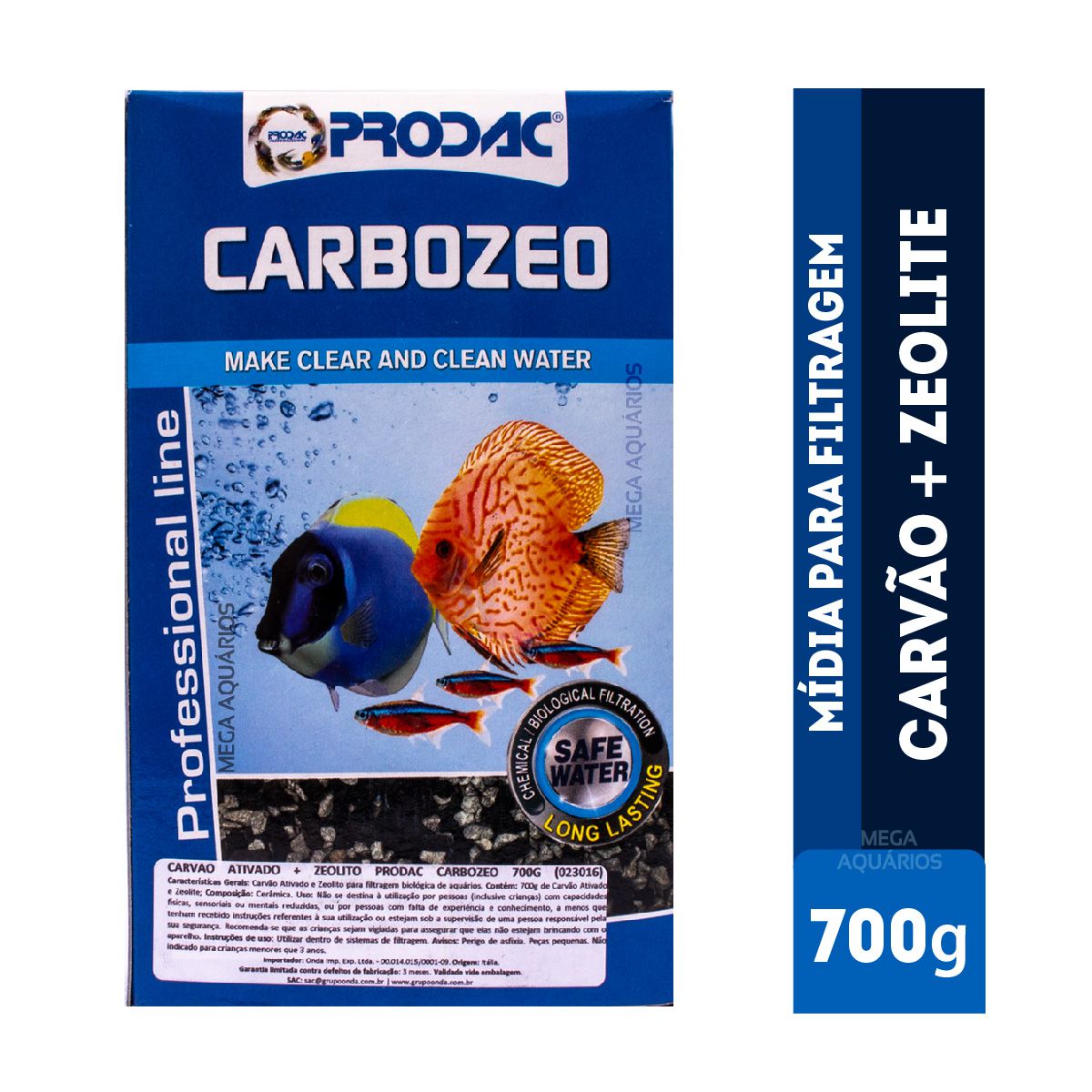 Prodac Carbozeo 700g mídia carvão + zeolite filtrante filtragem lago - Mega  Aquários
