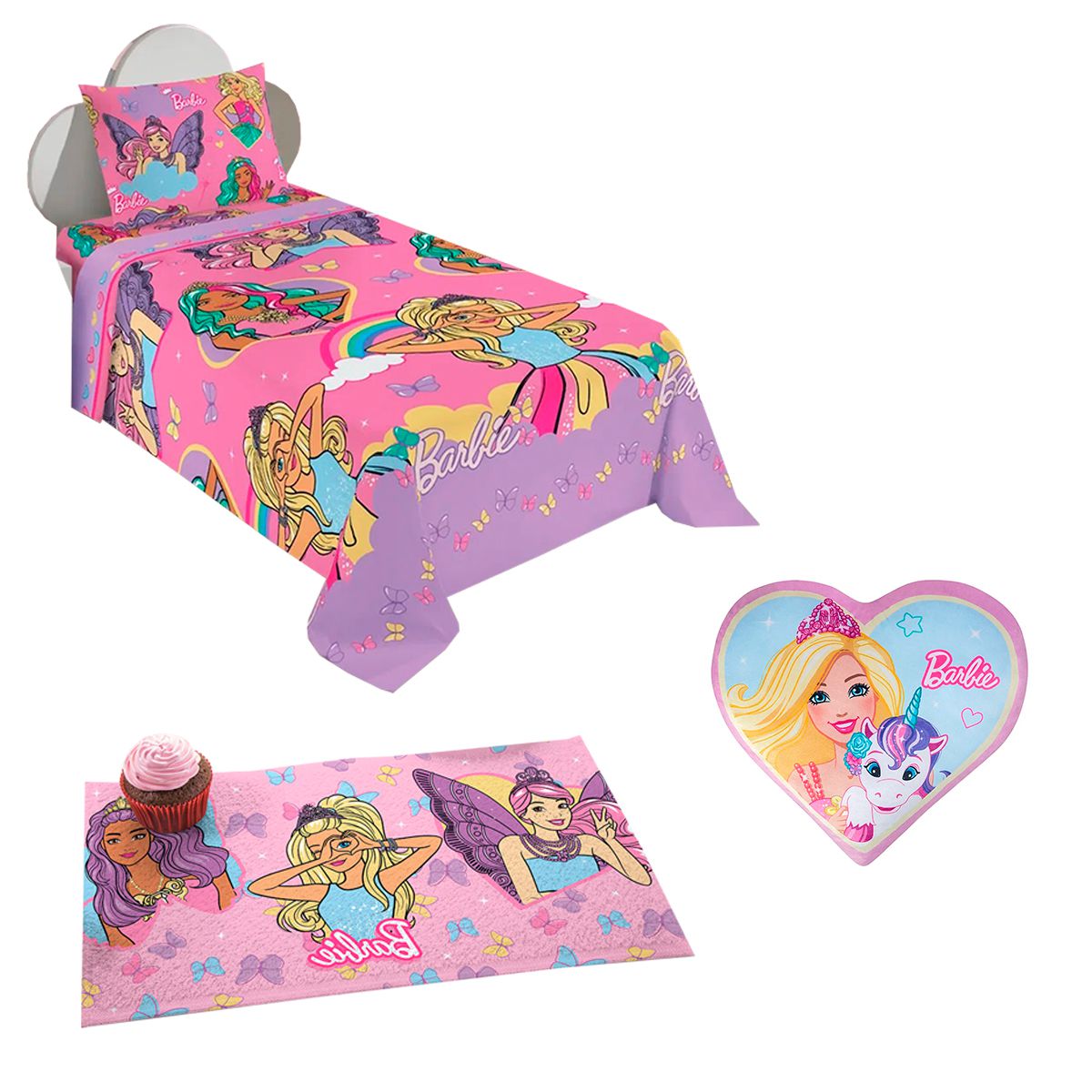 Jogo cama infantil barbie