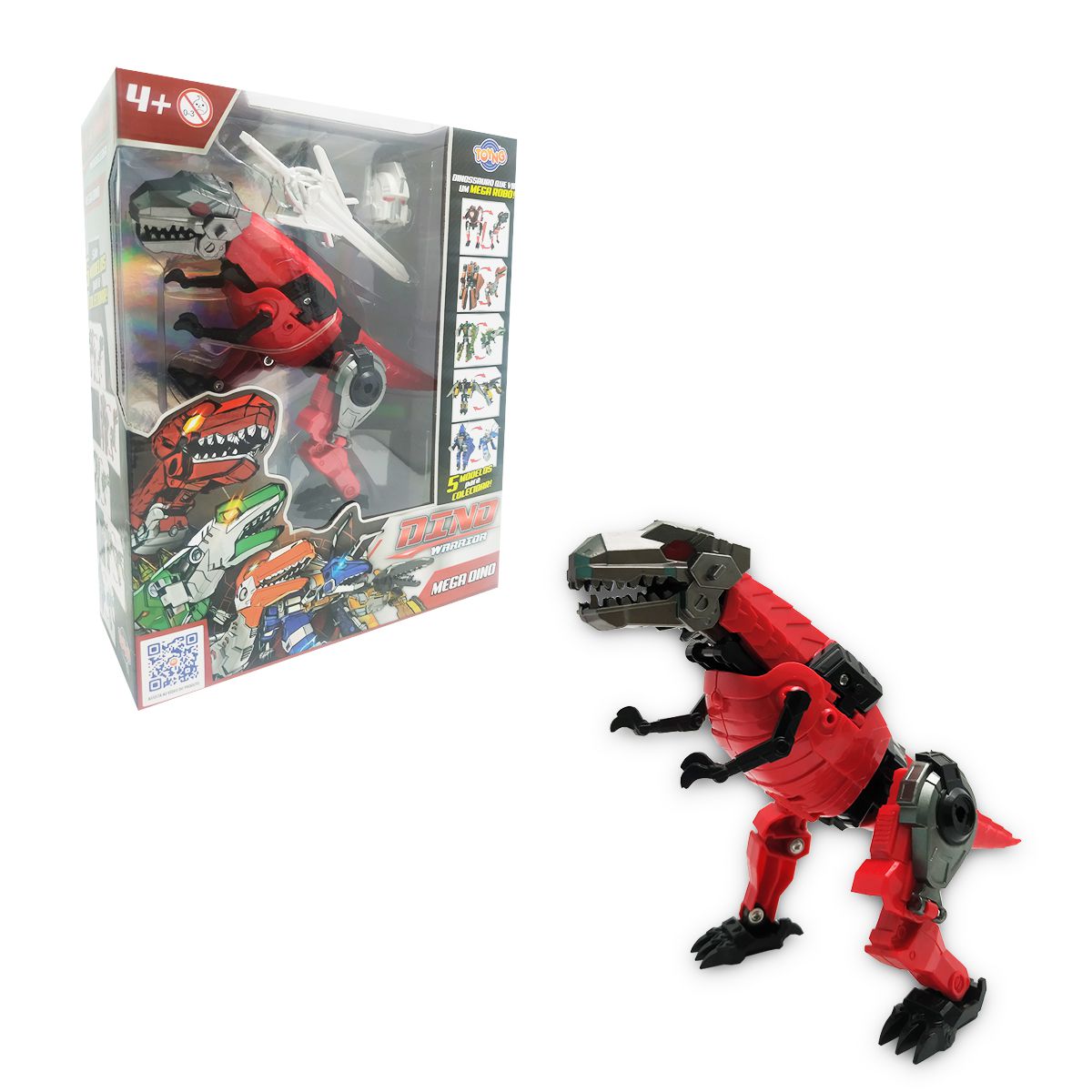 Brinquedo Dinossauro Robo Mega Dino Vermelho Toyng 42525