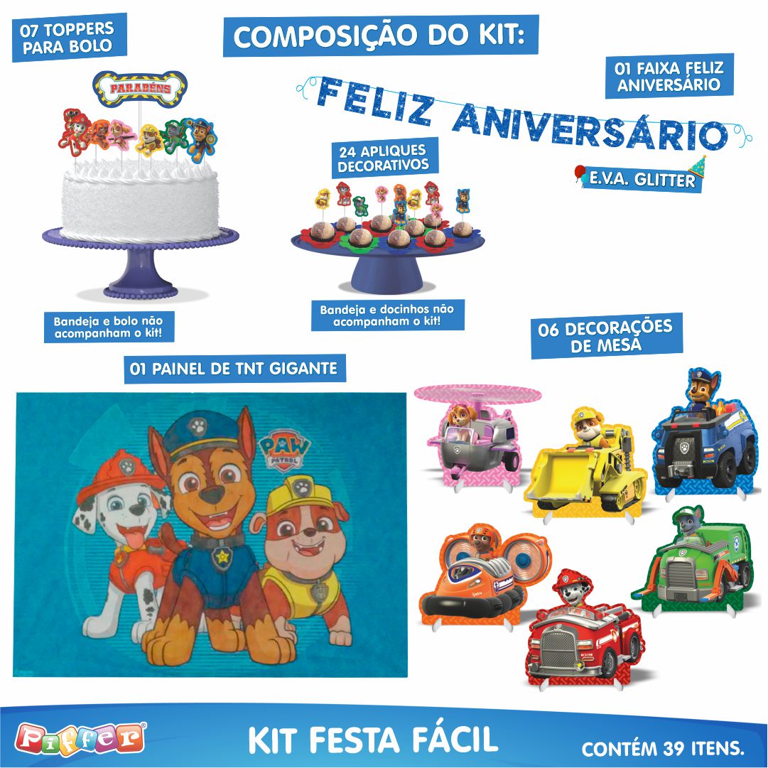 Quebra Cabeças Festa Infantil Patrulha Personalizado