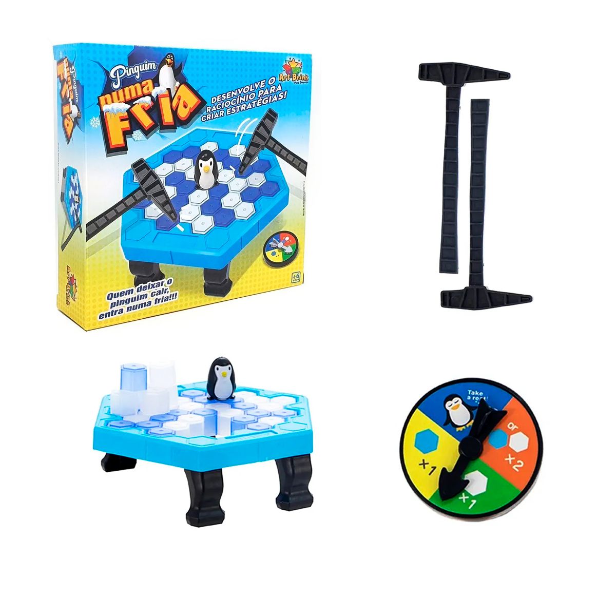 Mini Jogo Infantil Pinguim Numa Fria Quebra Gelo Art Brink