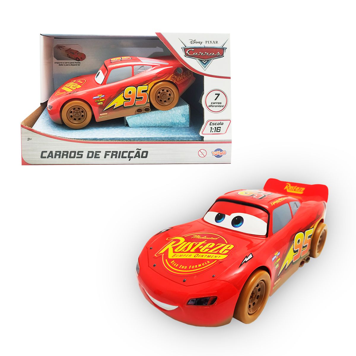 Carrinhos de Brinquedo C/ Pista Relâmpago Mcqueen Carros