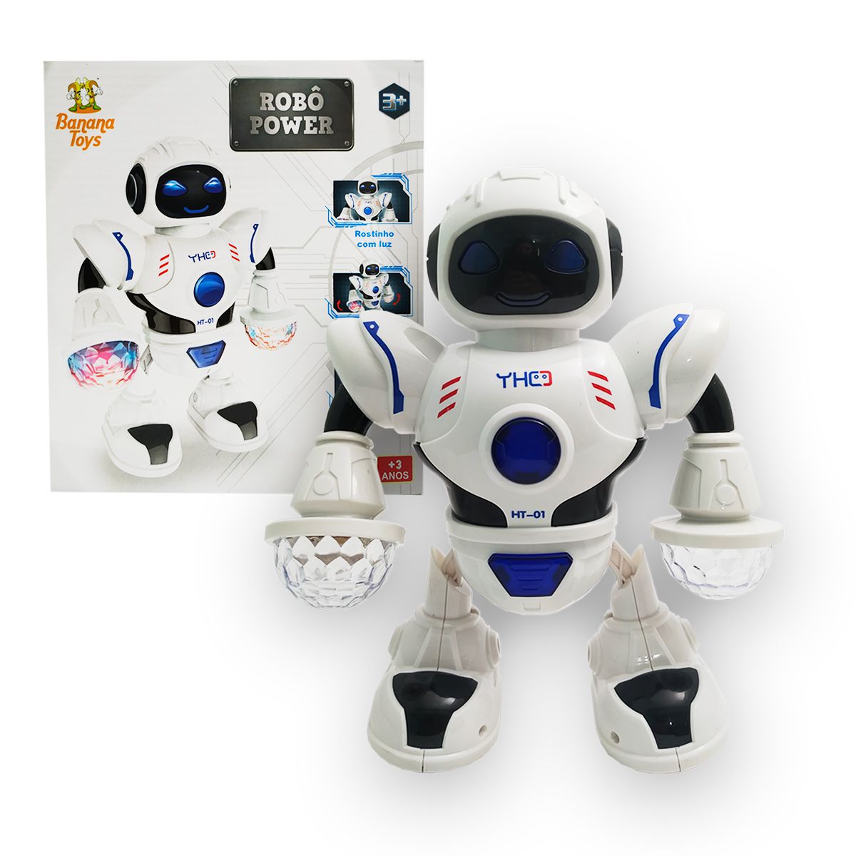 Brinquedo Robô Inteligente com Luz e Som Toyng - 43724 - Shop Macrozao