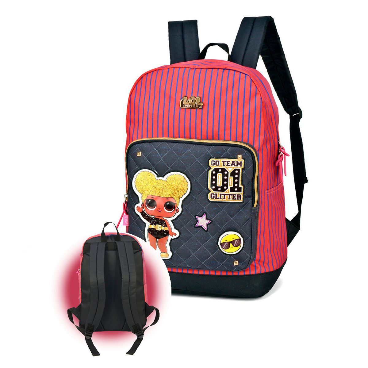 Mochila Escolar Queen Bee Moda Infantil Lol Surprise Go Team - Shop Macrozao