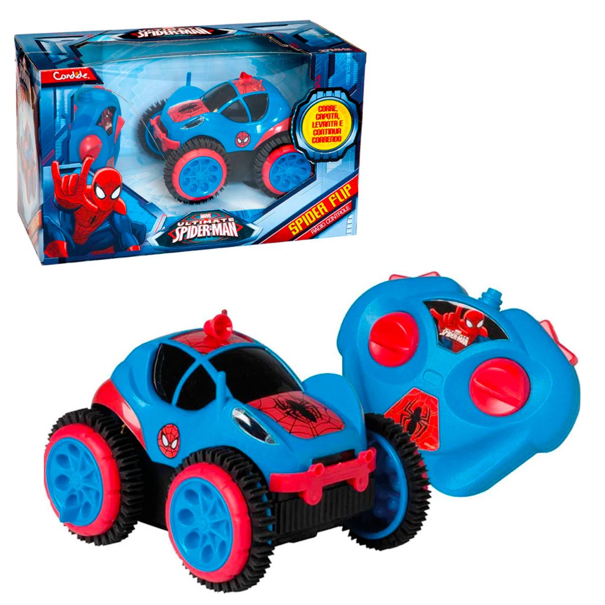 Carro De Controle Remoto Ultimate Candide Homem Aranha 3 Funções