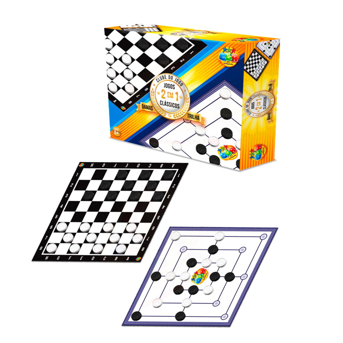 Jogo de Tabuleiro 3 Jogos Ludo, Dama e Trilha Pais e Filhos