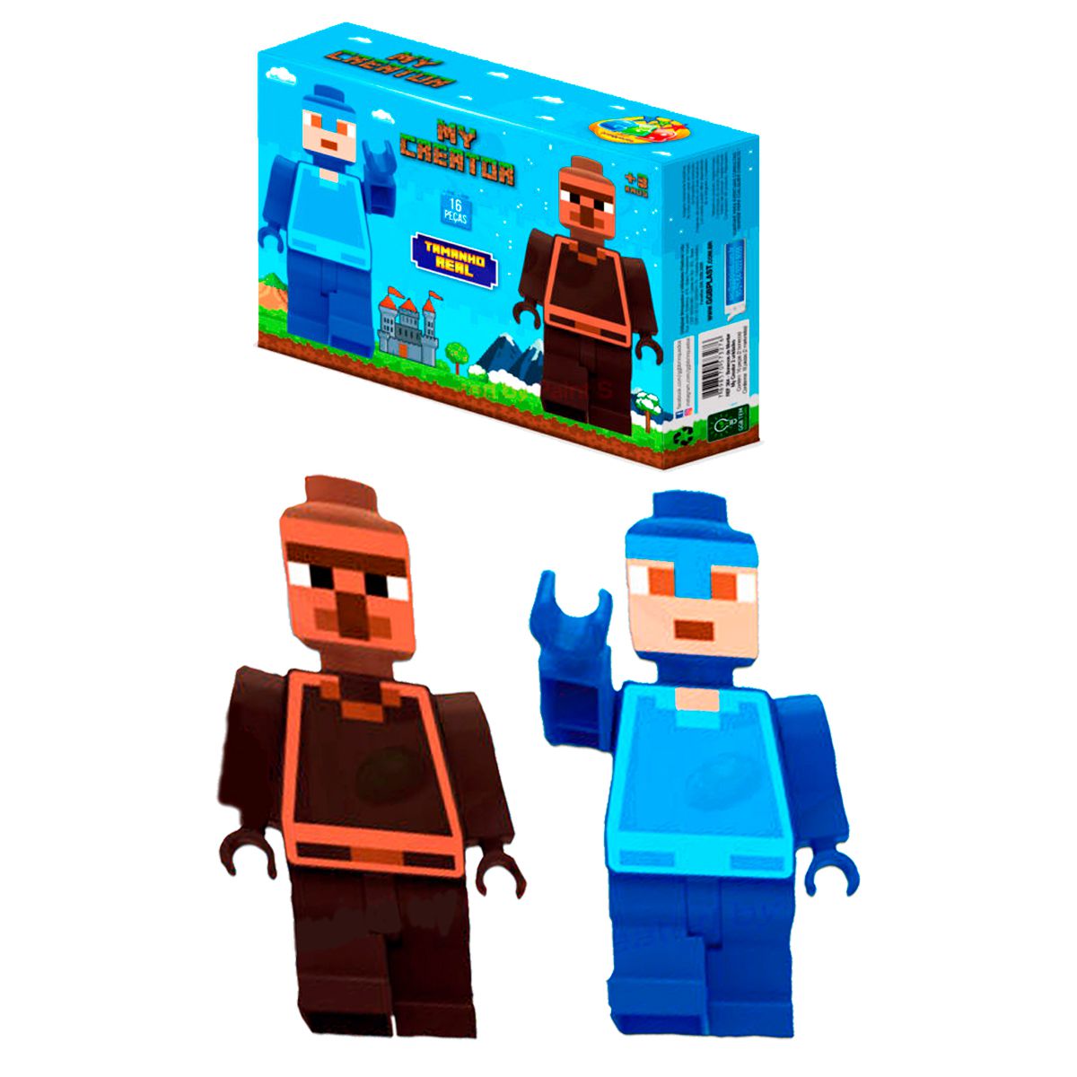 Boneco papel montar minecraft