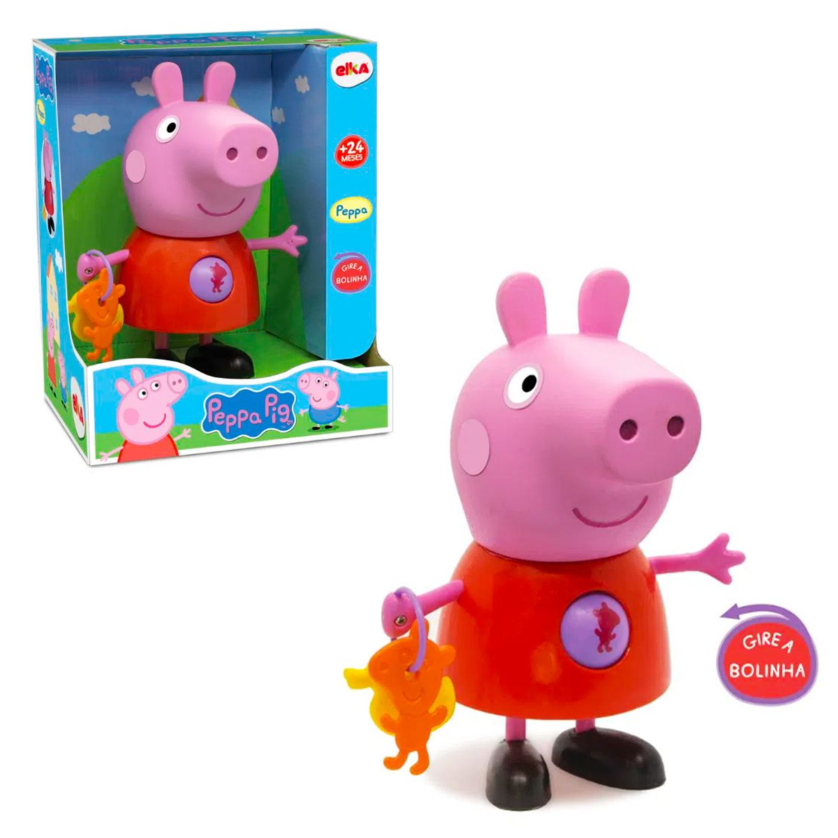 Brinquedo Peppa Pig Com Atividades 24 cm - Elka - Shop Macrozao