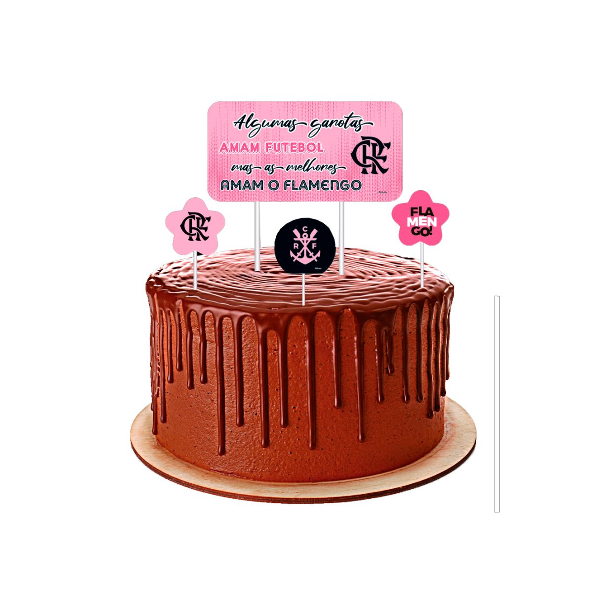 Mini Bolo de Aniversário rosa e dourado - Cake Studio