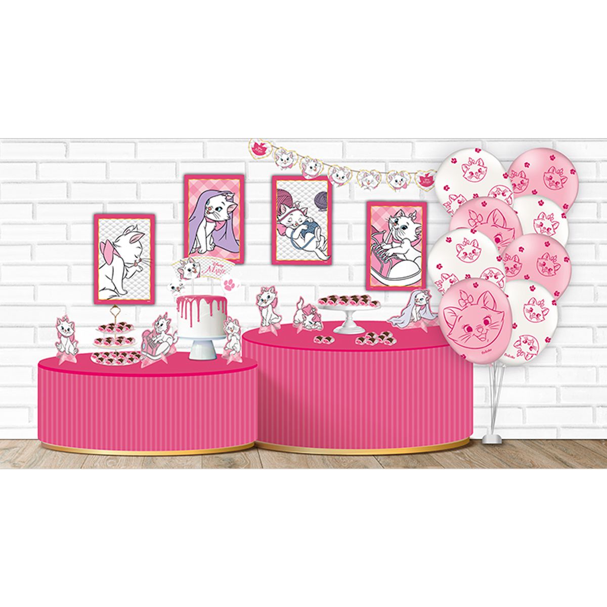 Kit Festa Gata Marie- Decoração Infantil