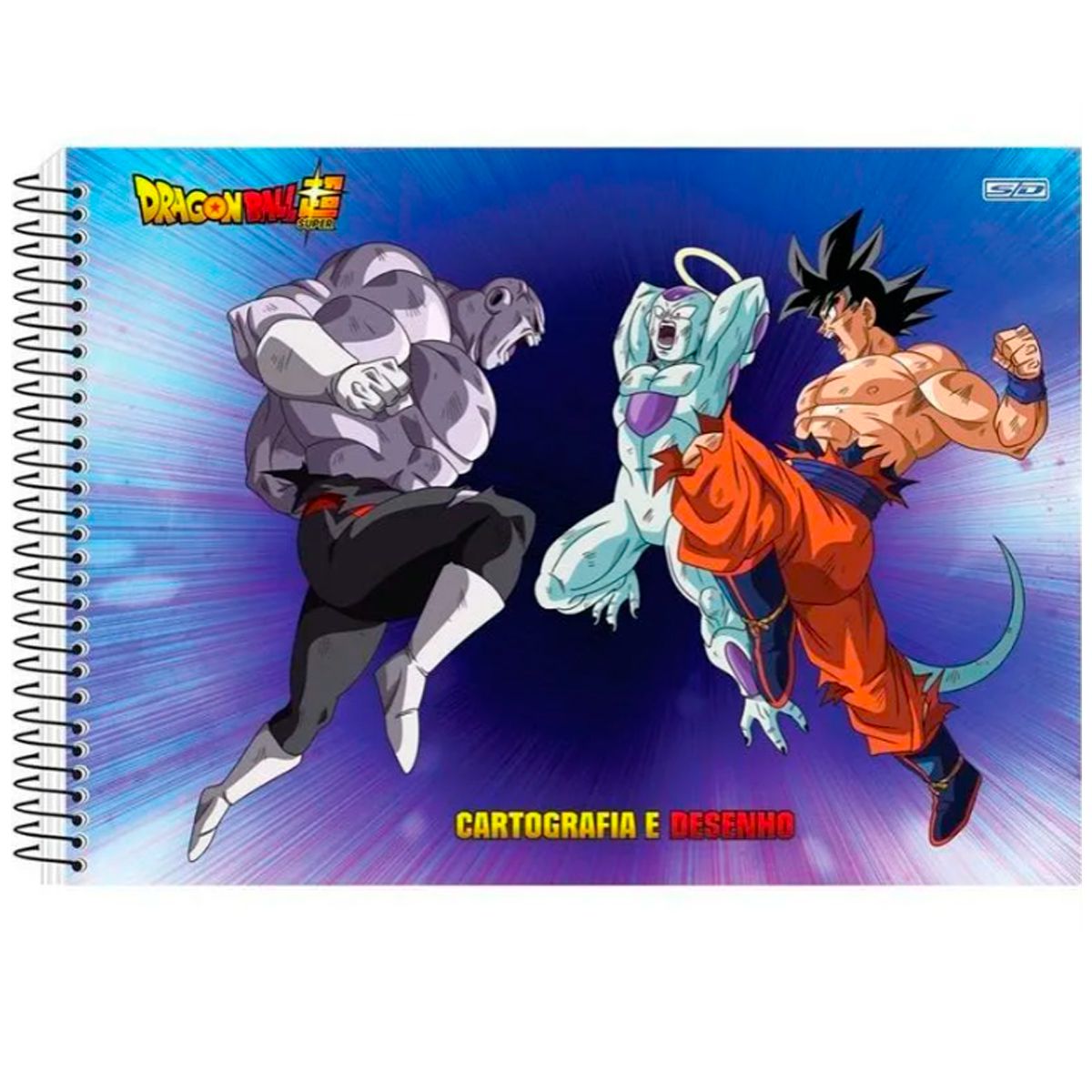 Caderno Cartografia e Desenho Capa Dura Espiral 60 Folhas Naruto