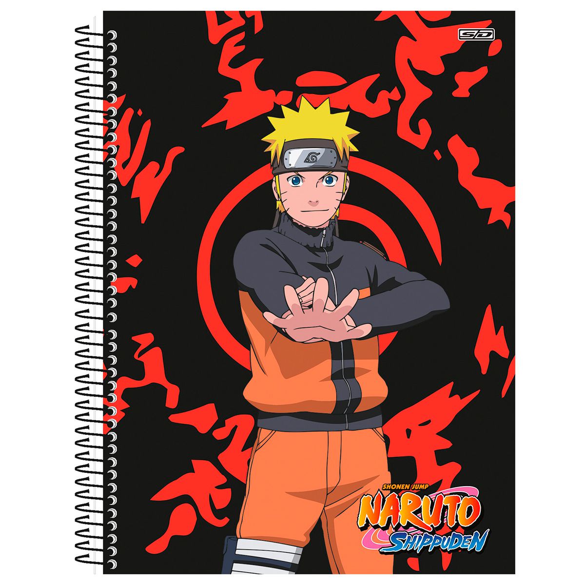 Caderno Capa Dura Naruto Hokage Espiral 1 Matéria Shippuden - São