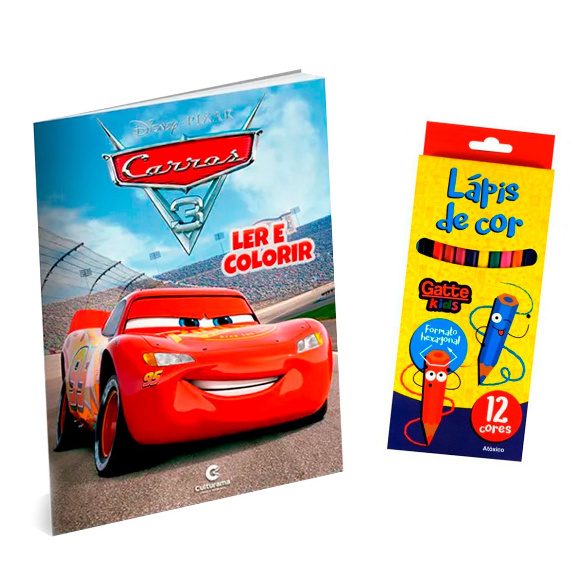 Carros 2 para Colorir - Disney Cars 2 para pintar - Brinquedos de Papel