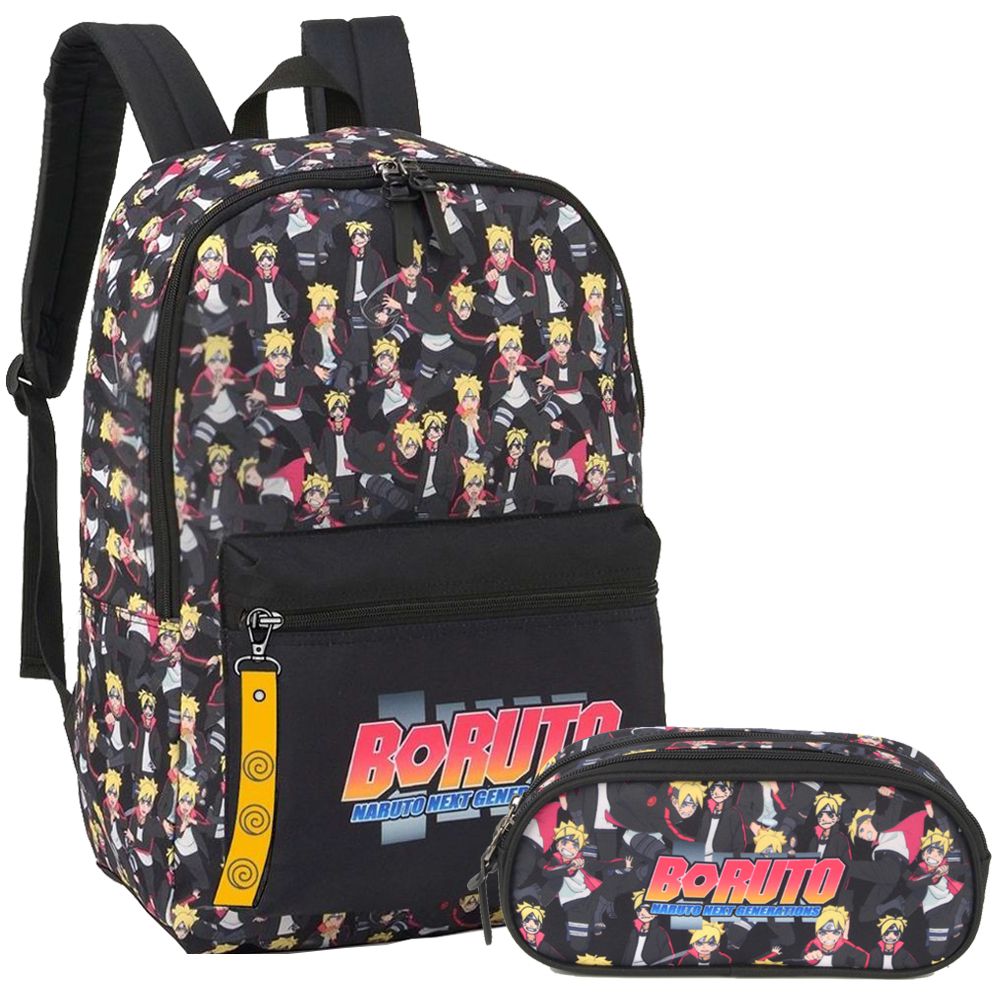 Conjunto Mochila e Estojo LUXCEL By Boruto Uzumaki