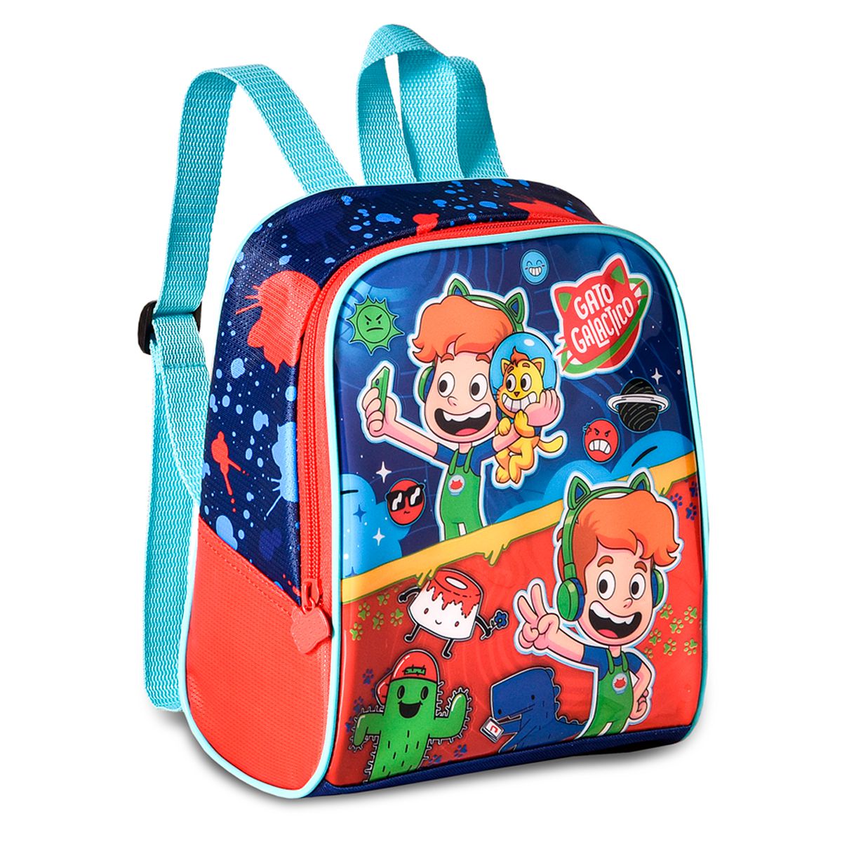 Mochila Escolar Infantil Oficial r Gato Galáctico