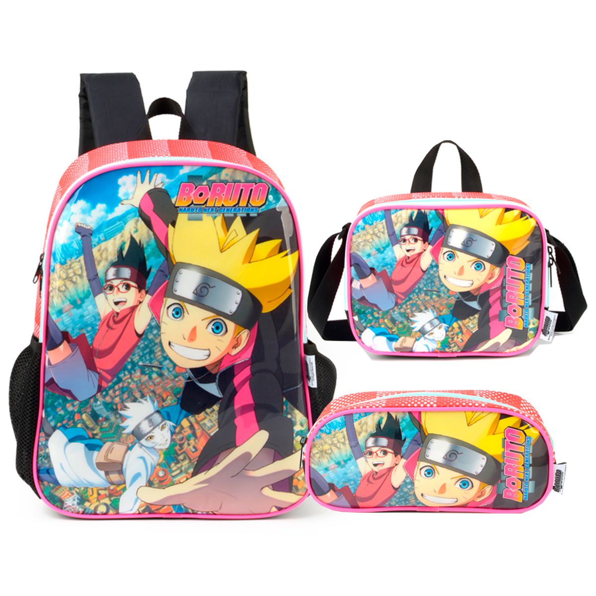 Mochila Bolsa Escolar Naruto Anime Aldeia Da Folha Lançamento