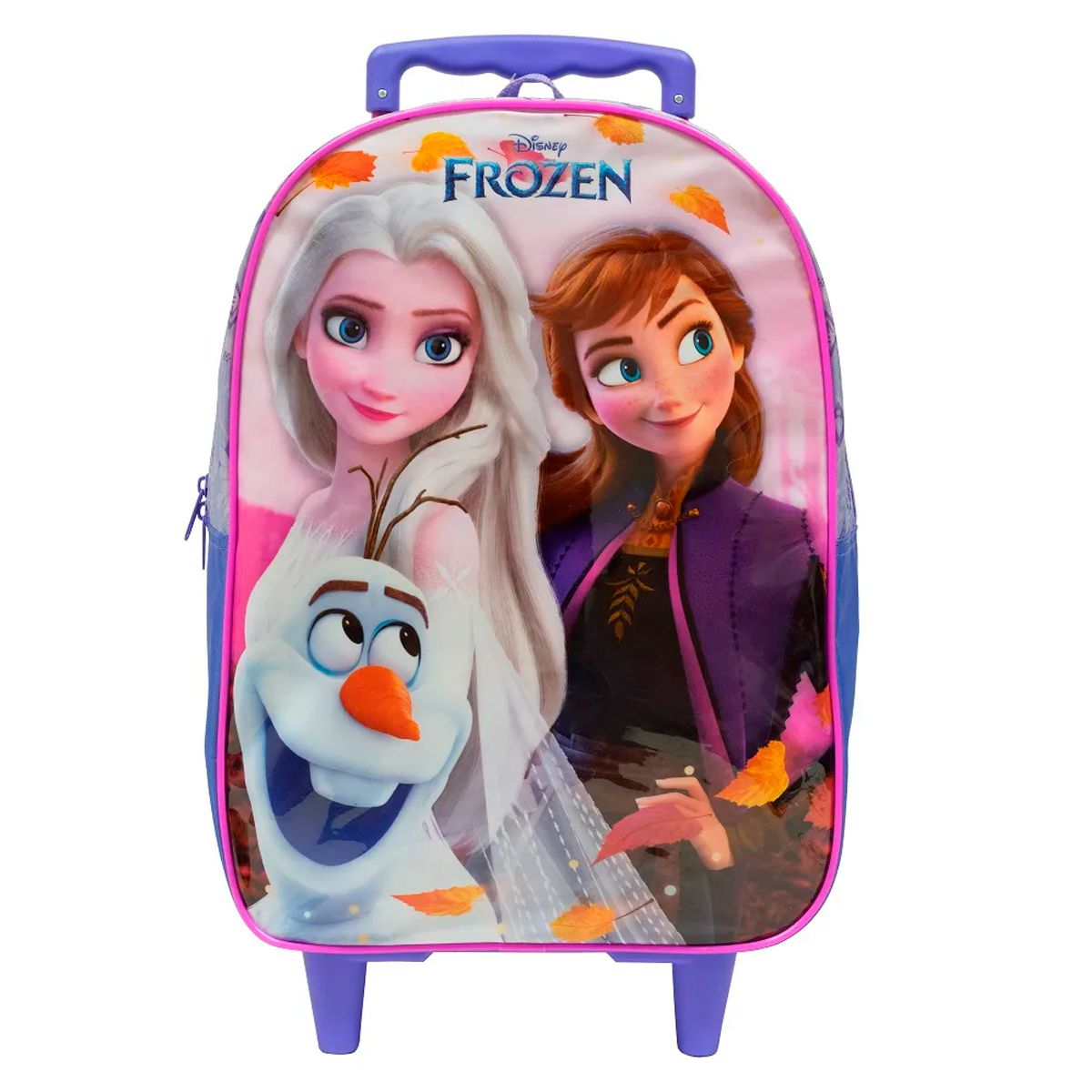 Mochila Rodinhas Infantil Frozen Elsa e Anna Rosa - Xeryus - Shop Macrozao