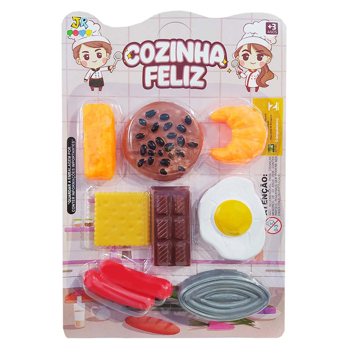 Brinquedo Cozinha Feliz Comidas - JR toys - Shop Macrozao