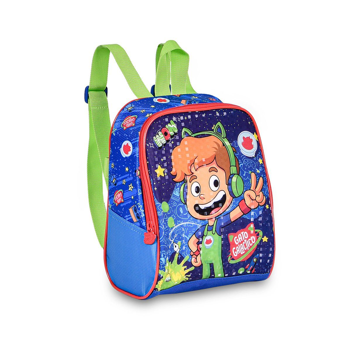 Mochila Escolar Infantil Oficial r Gato Galáctico