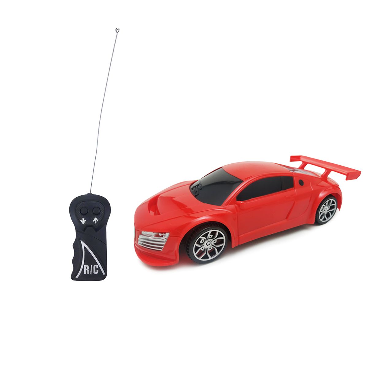 Carrinho Controle Remoto Speed Max Vermelho Pica-Pau Esportivo Italiano 4  Funções Com Luz Carro R/C Crianças +7 Anos