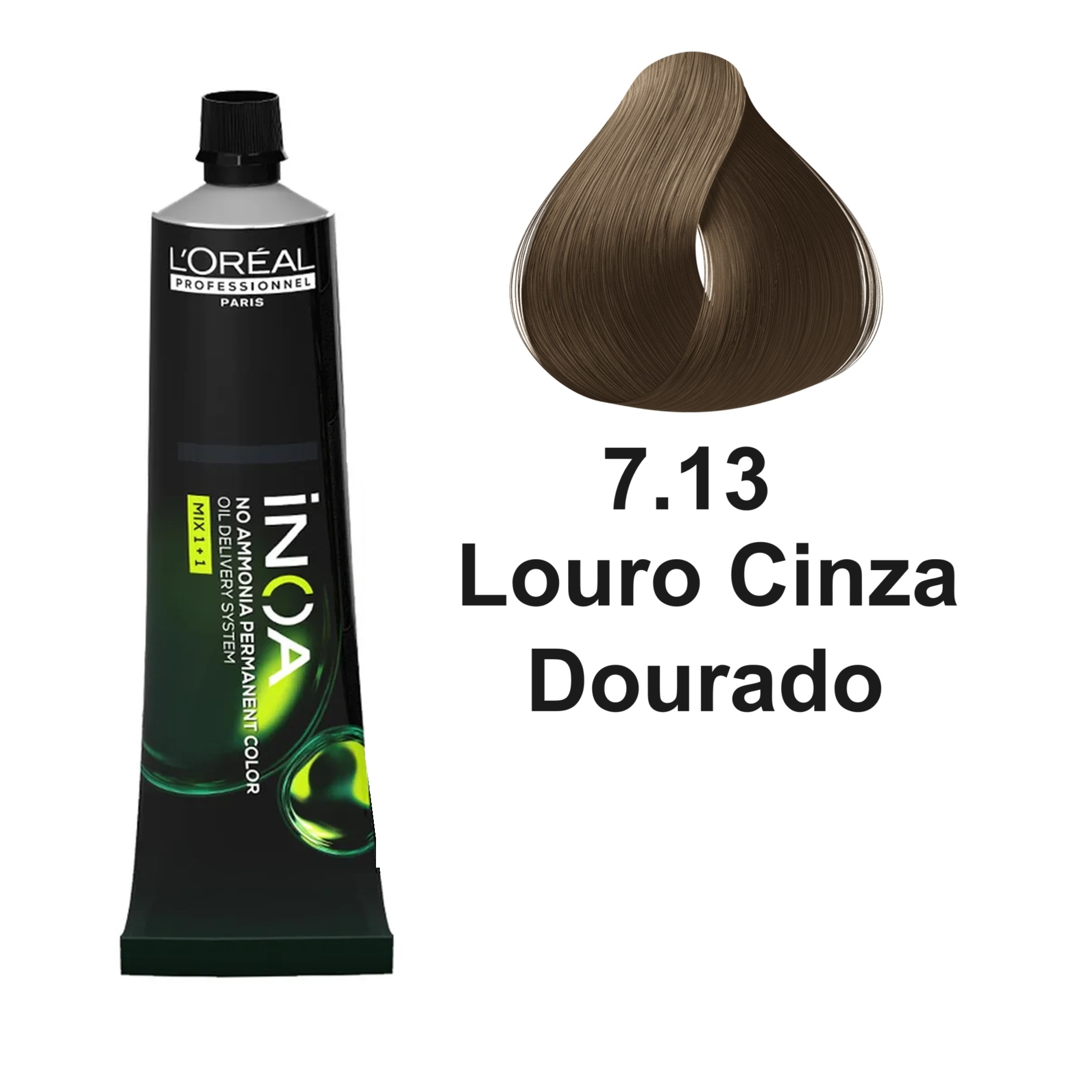 Loreal Inoa 7.13 Louro Cinza Dourado + Ox 20vol - Body e Beauty