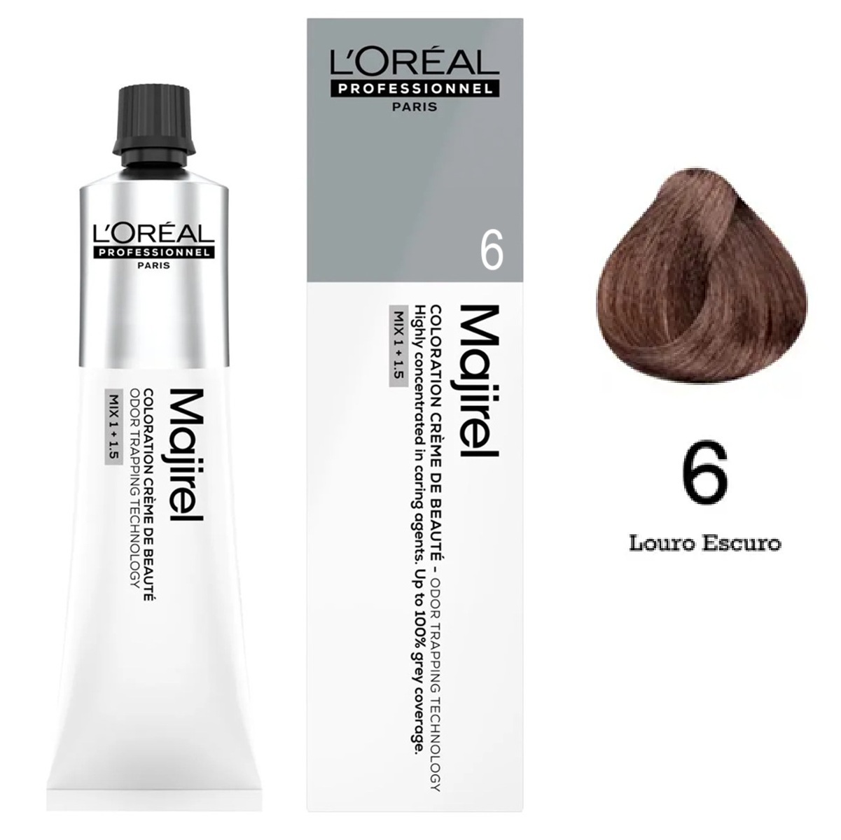 Loreal Majirel 6 Louro Escuro 60g - Body e Beauty