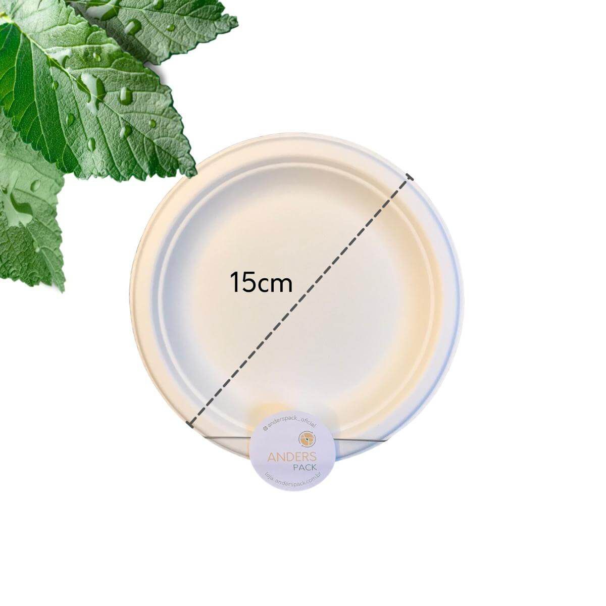 Fniiva - Pratos Descartáveis Cana Açúcar 125 Unid - 25cm - Biodegradável - Compostável - Ecológico